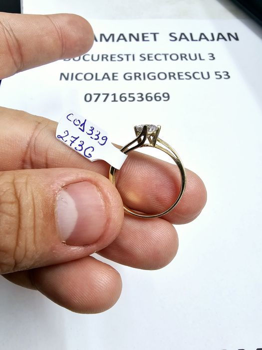 Vand inel dama din aur 14 k 2.73 g cod 339