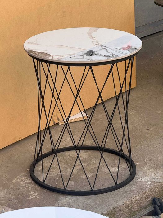 Журнальный столик круглый стекло