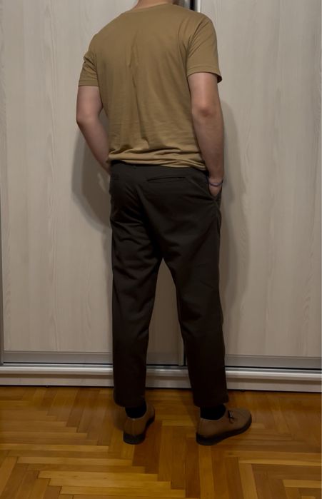 Pantaloni Loose Fit, Pull and Bear, Maro