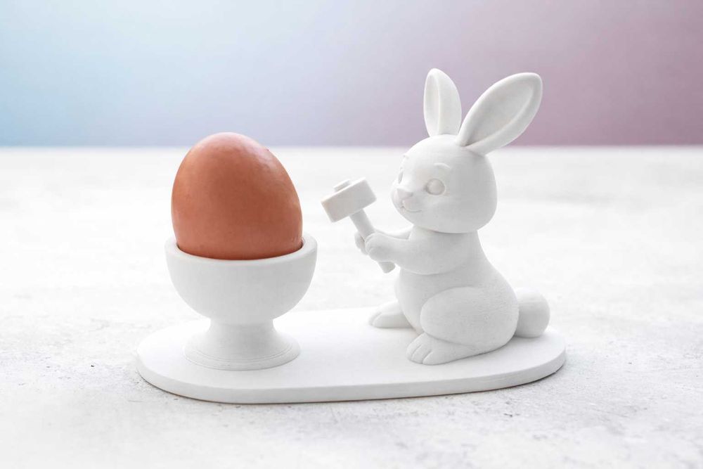 Чашка за яйце с заек за Великден