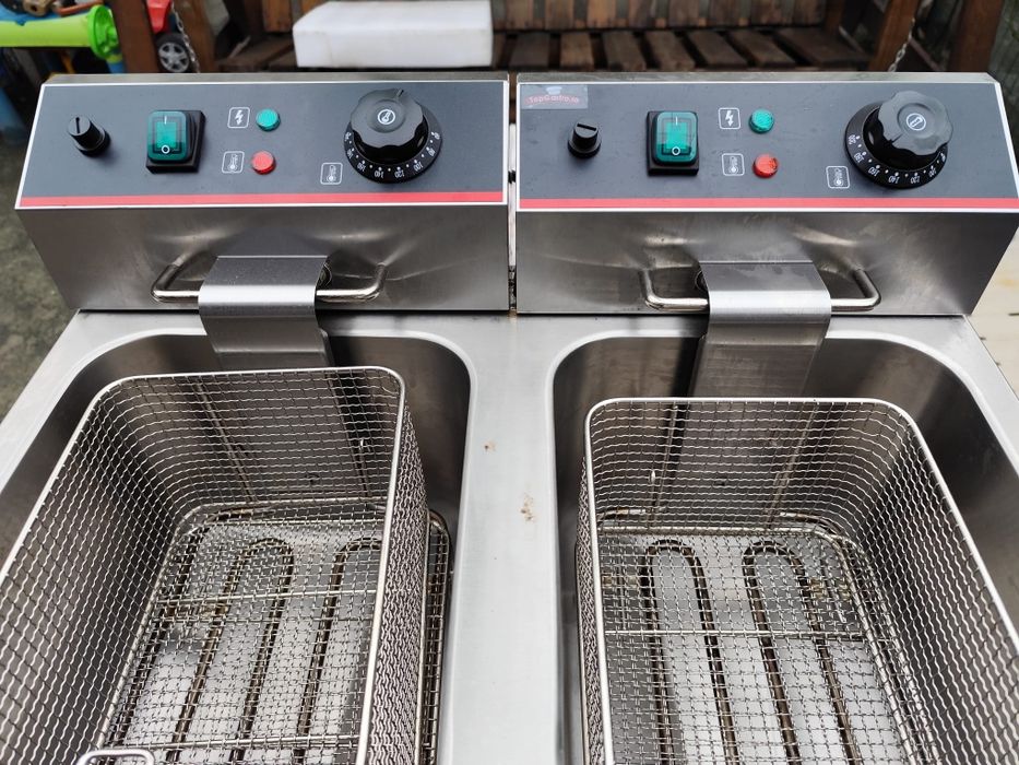 Friteuza  electrica cu doua cuve 12 litri/cuva