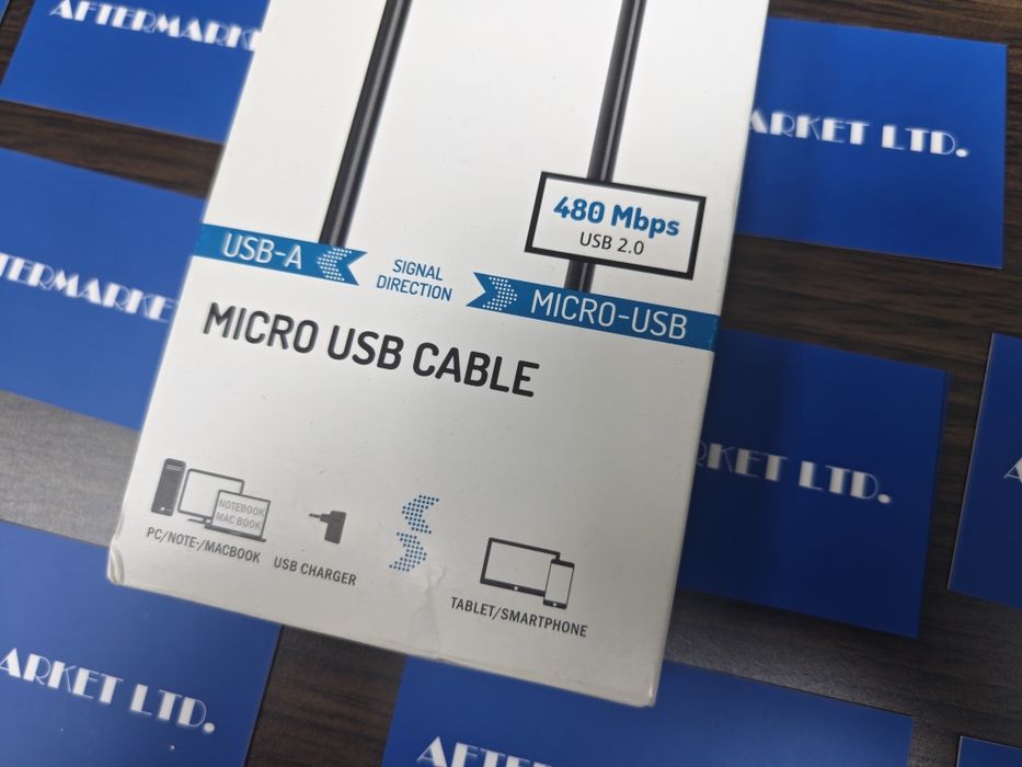 Кабел HAMA USB 2.0 - micro USB 1.5 м. Черен