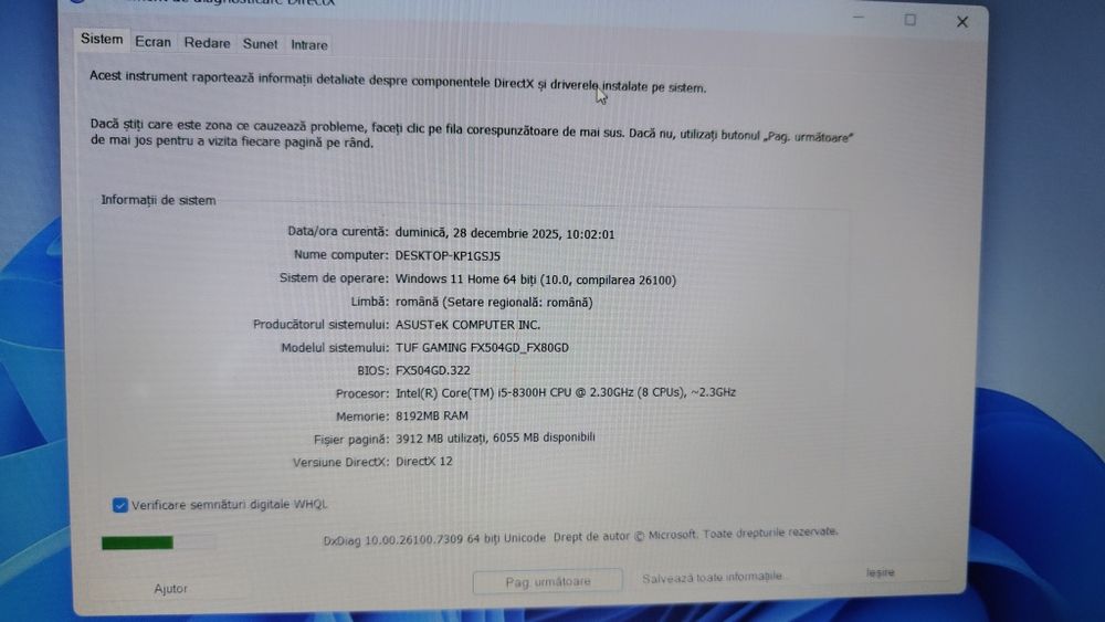 Laptop Gaming Asus FX504G, I5 8300H, GTX 1050