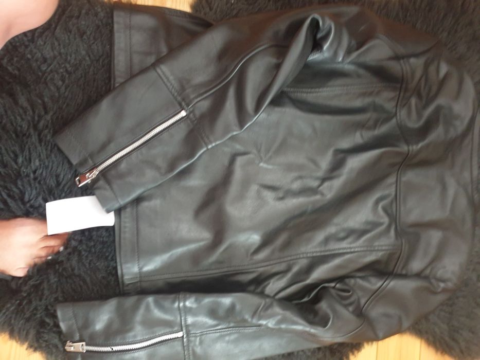 Чисто ново естествена кожа дамско яке яке