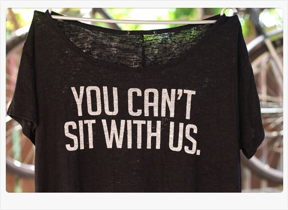 Tricou "You Can `t Sit With Us" Rock Punk Goth
