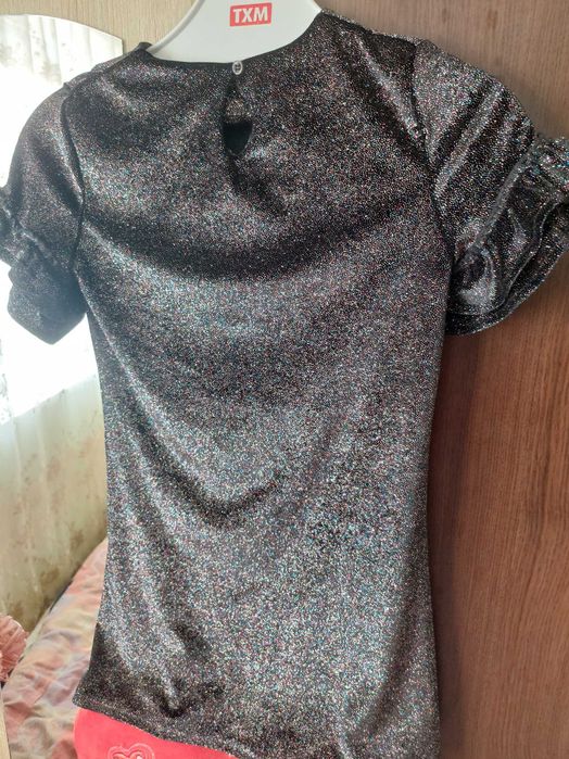 Rochie fete cu sclipici multicolor 9/12 ani