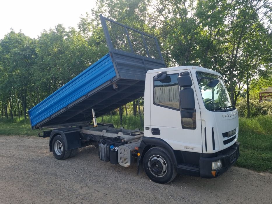 Iveco Eurocargo 75E18, basculabil pe 3 parti, basculare hidraulica pe cutie, Clima
