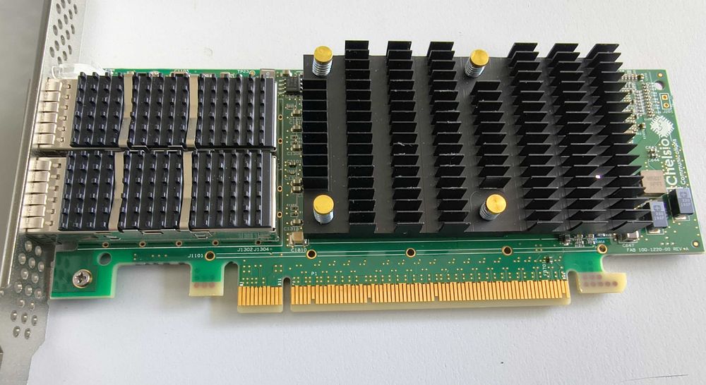 Chelsio T62100-LP-CR 100/50/25/10GbE DP QSFP28 PCIe NIC RDMA iWarp