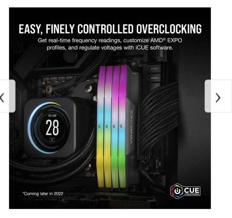Memorie Corsair Vengeance RGB AMD EXPO 32GB DDR5 6000MHz CL 36 Dual Ch