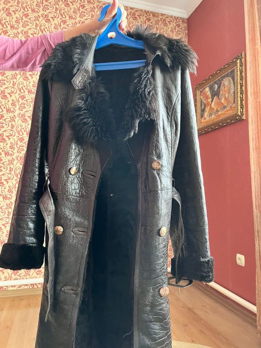 Кожаная  дубленка