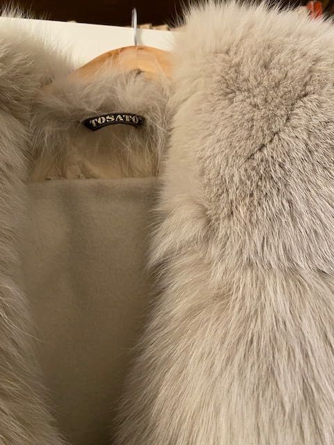 Jacheta de piele, TOSATO, cu guler de blana minunat