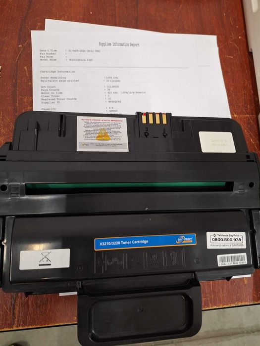Multifuncțional Laser Xerox WorkCentre 3210 – Print, Copie, Scan, Fax, Toner 100% (4K)