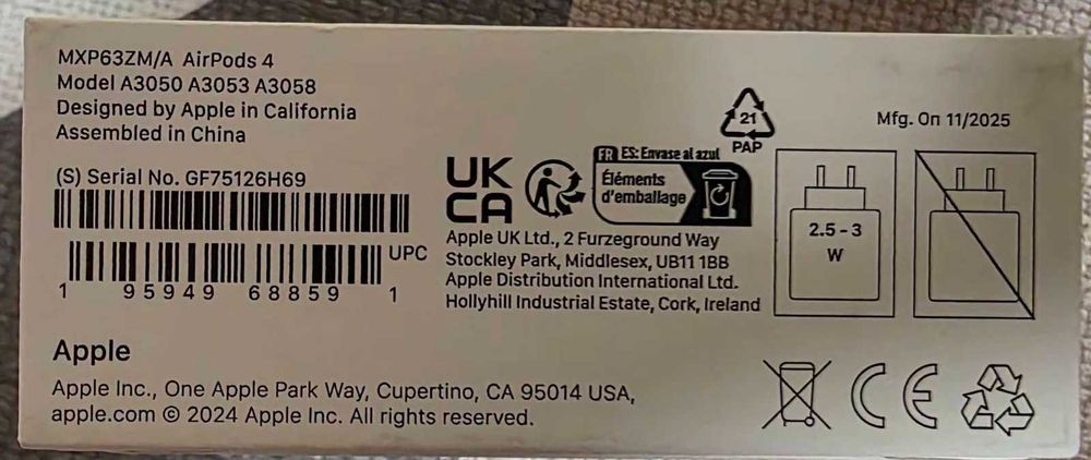 Продавам слушалки Apple Air Pods 4 не са ползвани.