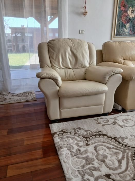 Set canapele piele naturala