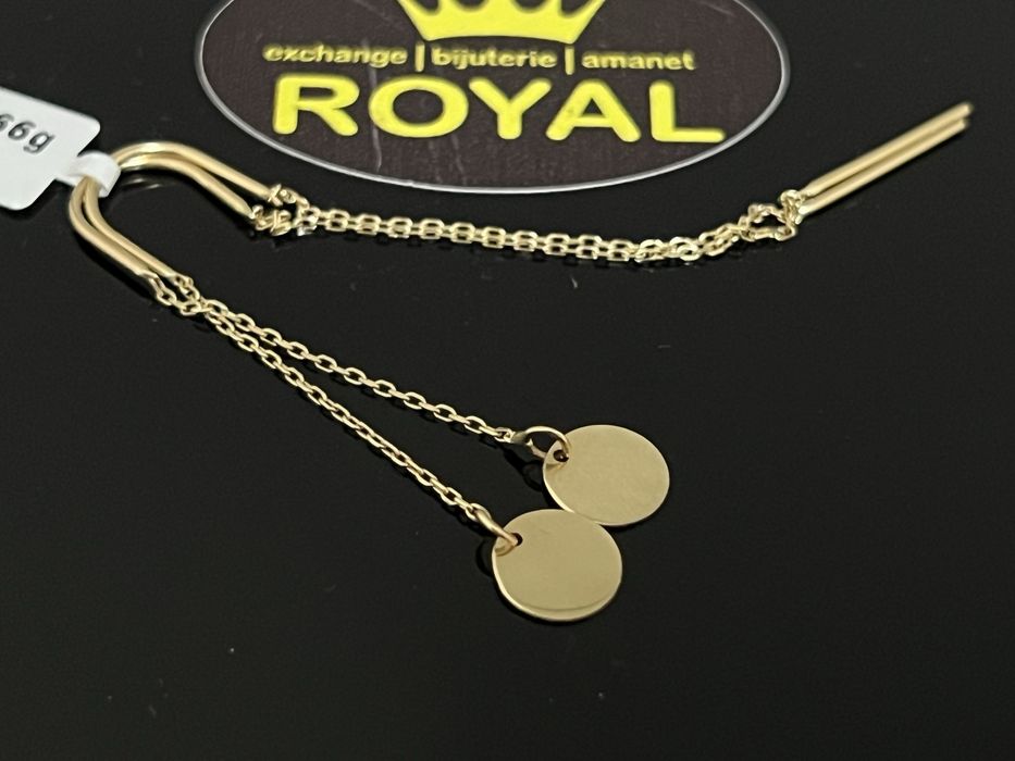 Bijuteria Royal CB : Cercei lungi aur 14k  1,66 gr