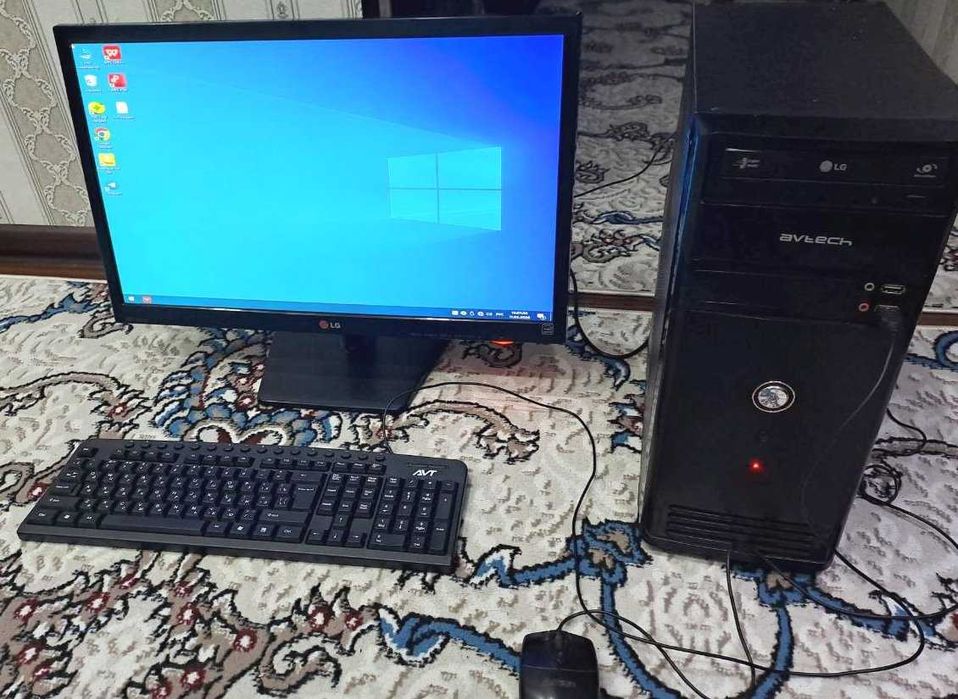 Компьютер Монитор 24 LG Сore i3 Озу 4 SSD 128. Видеокартасиям бор.
