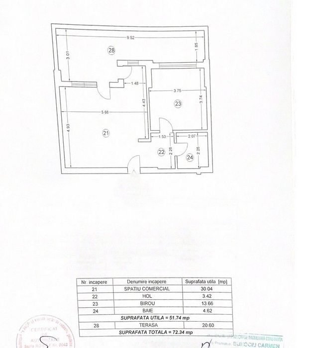 Campus-AUREL VLAICU-2 camere+terasa+parcare  proprietate parter