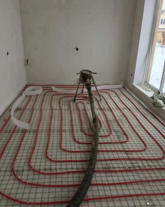 Полусухая стяжка. Yarim quriq styajka!.