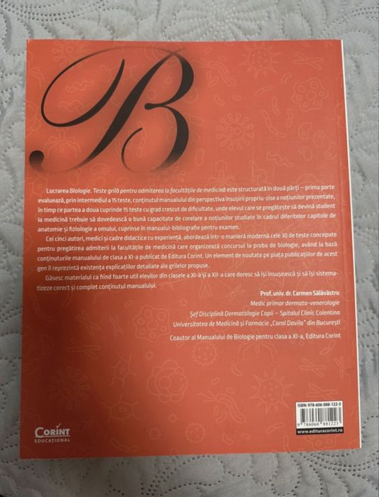 Manual biologie corint + carte de grile pe baza corintului
