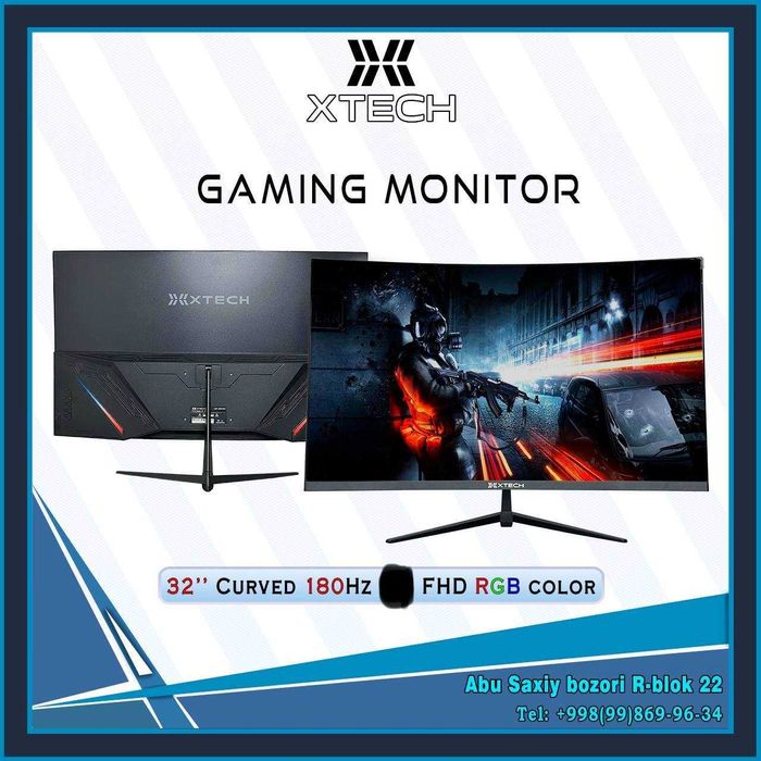 XTECH Monitor 32"  IPS FHD (Curved)