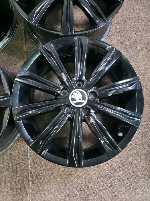 4 Jante Aliaj 5x112 17'' 6.5J ET 52 - OEM VW Touran Sharan Caddy T-Roc Golf Tiguan / Skoda Octavia Superb Karoq Yeti