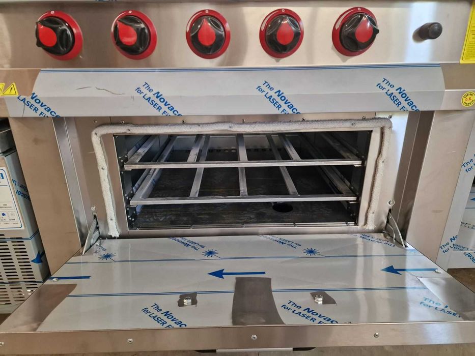 Готварска печка ГАЗ с 4+1 котлона, 1000x1000x850, с фурна ГАЗ
