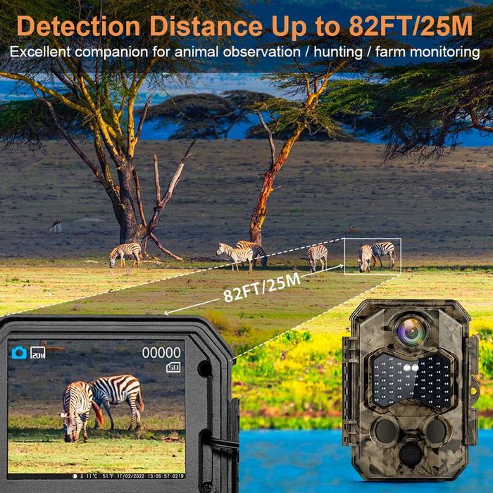 Ловна камера Wifi Hapimp PH810W- 4K 48MP с 32 GB карта подарък