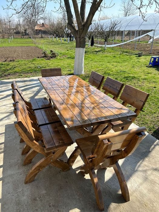 Mobilier de gradina. Masa banca si scaun foisor, terasa, filigorie