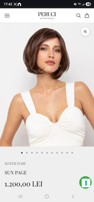 Vand Peruca NOUA Andrea Visconti - model Bob, lace front