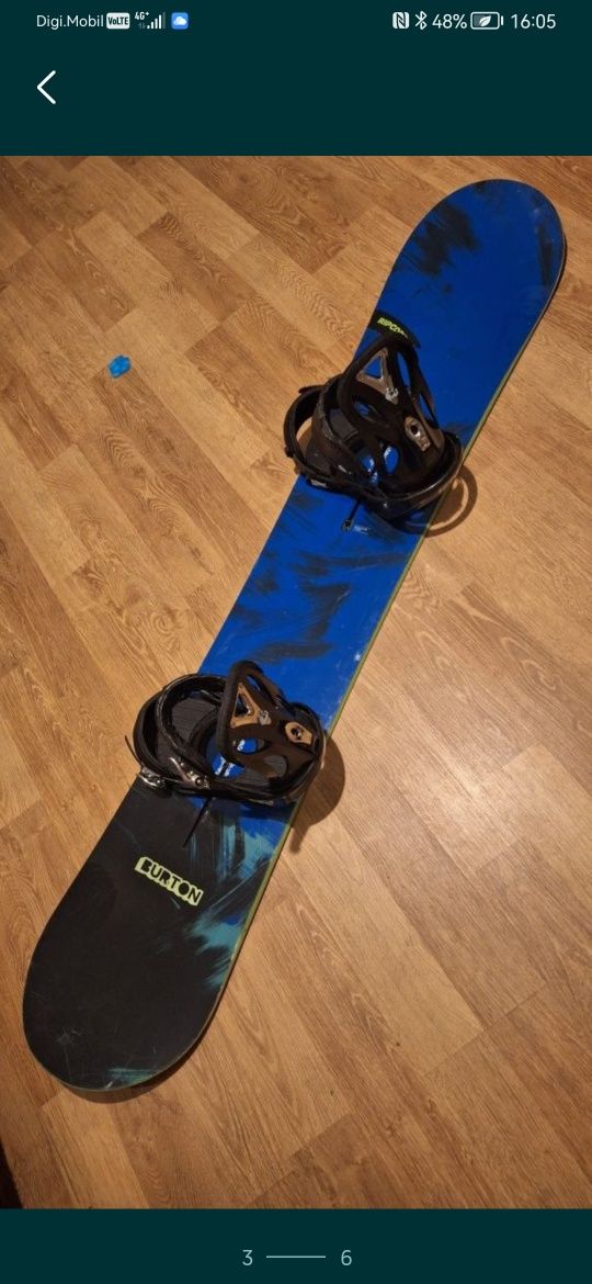 Placa snowboard Burton 162 wide cu leg turi Burton Custom