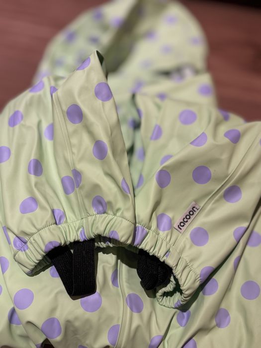 Salopeta ploaie Racoon verde - Mov 98