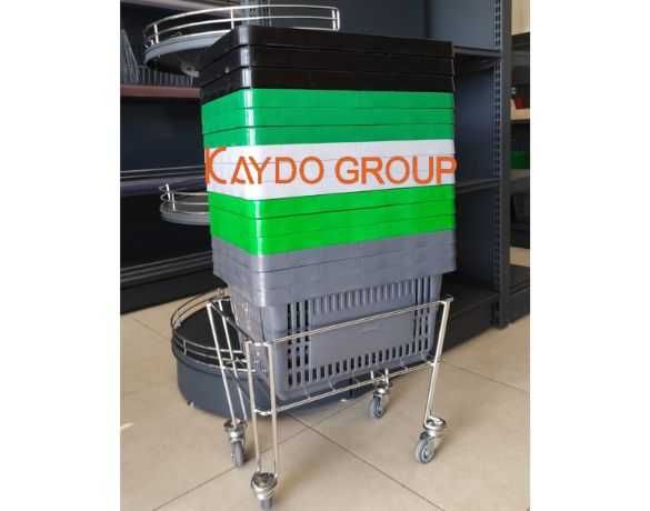 Нови !Налични! Пластмасова кошница за пазаруване - тъмно сива 22л