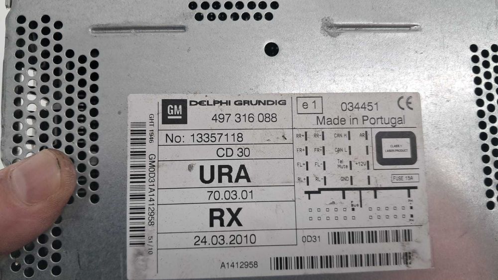 cd player Opel Zafira B an 2010 cod 13357118