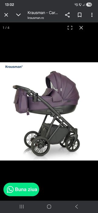 Căruț 3in1 Krausman - mov