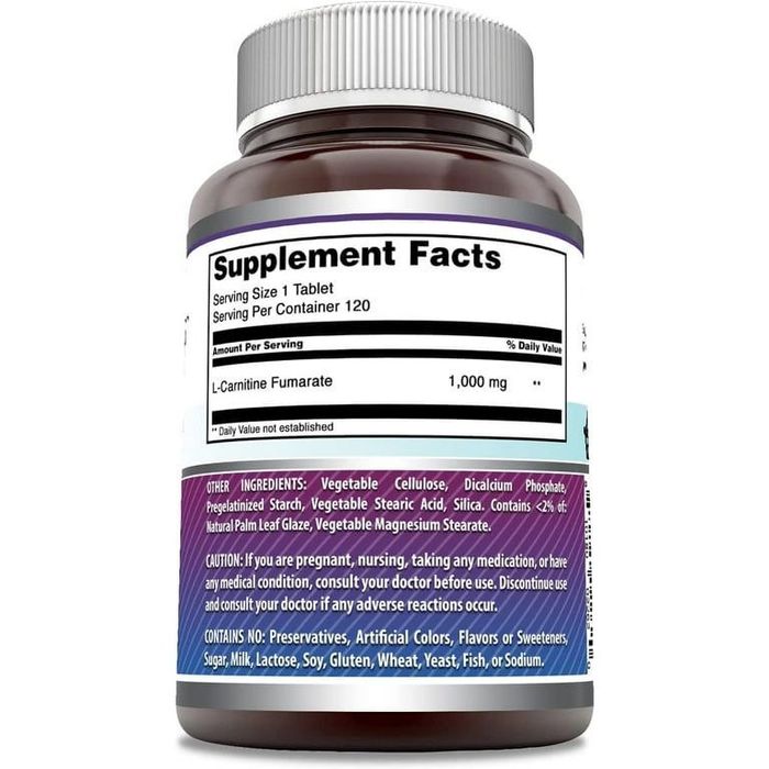 L-Carnitine Amazing Formulas — 1000 мг, 120 таблеток