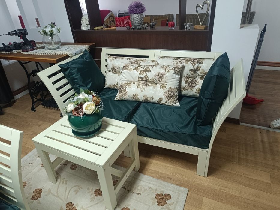 Set de grădină din lemn masiv