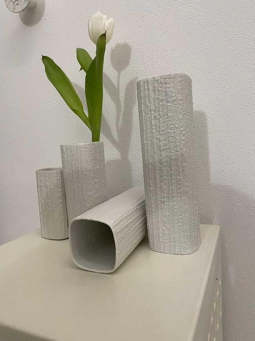 Set rar 4 vaze Rosenthal ARCTA – design Richard Scharrer, porțelan modernist