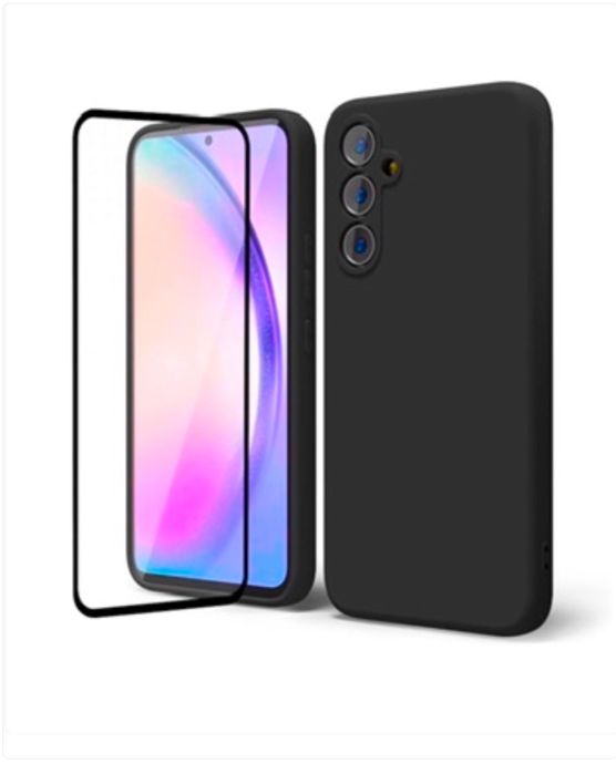 Husa Glow Interio Alcantara si Folie Sticla Samsung S21/S23/S24/S25 FE