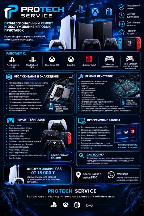 Ремонт PS4/PS5/Xbox