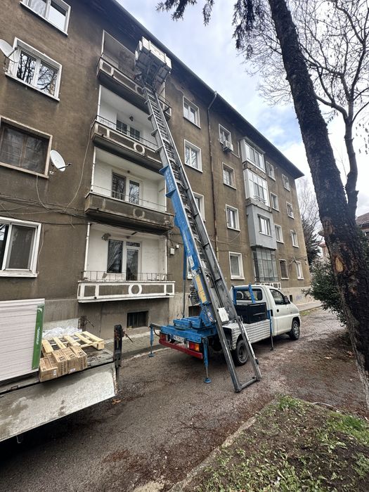 Качване на строителни материали Строителен Асансьор Мобилен Хаспел 30м