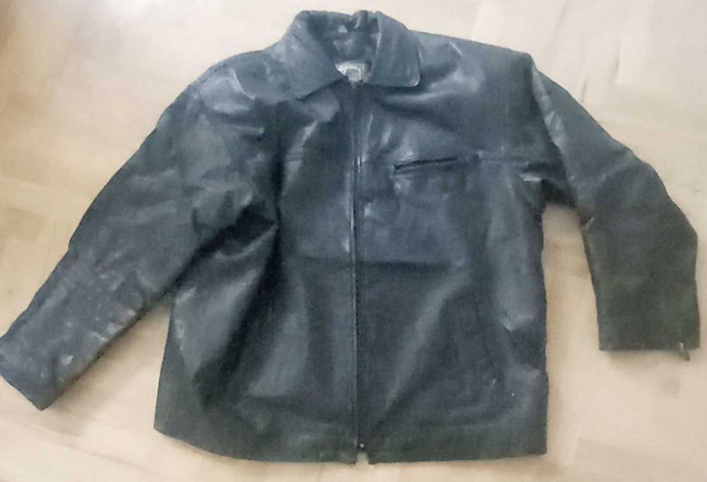 Кожена шуба-яке естествена