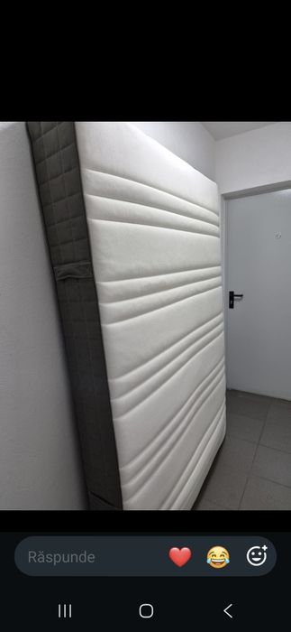 Pat de vanzare cu saltea 160×200 ,400 lei,
