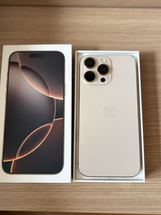 Перфектен iPhone 16 Pro Max 256 GB Desert Titanium Гаранция 12м