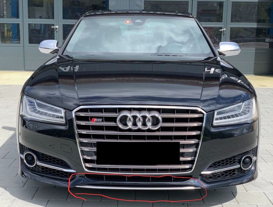 4H0807110C спойлер предна броня A8 S8 D4 facelift bumper лайсна нож