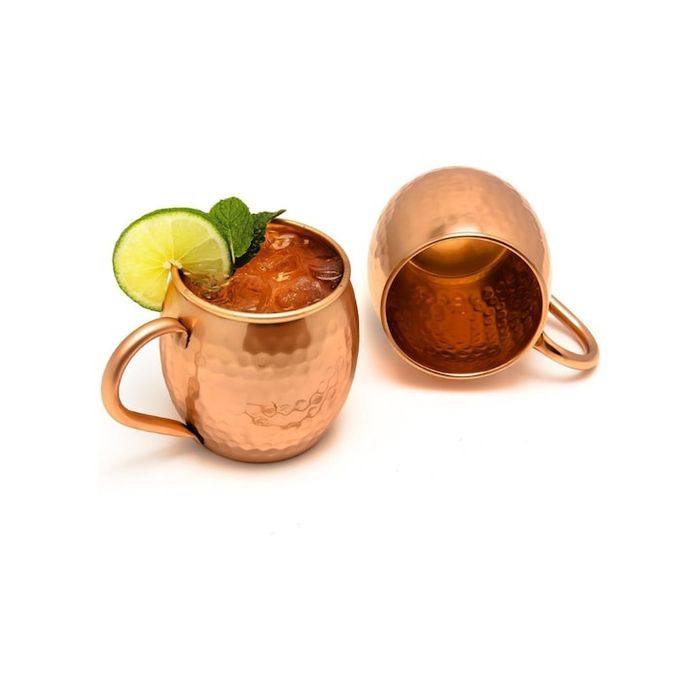 Комплект от 2 чаши Moscow Mule Zap Impex, 100% ръчно изработена масивна мед, 530 ml,