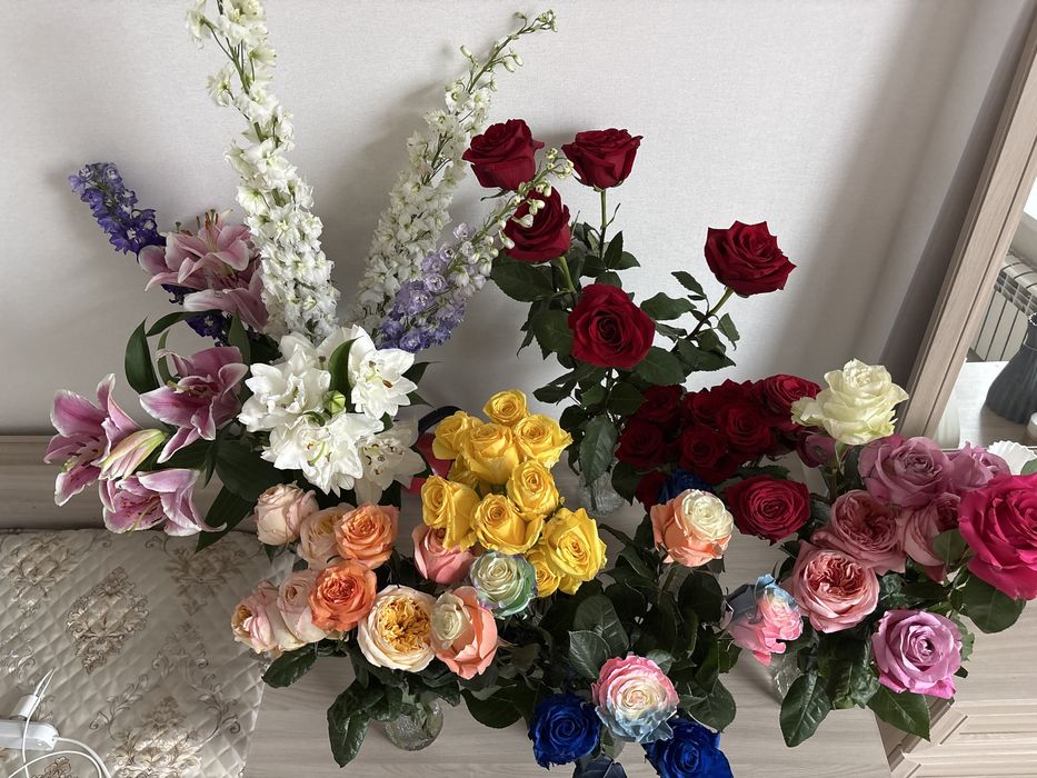 Букеты свежих цветов на продажу