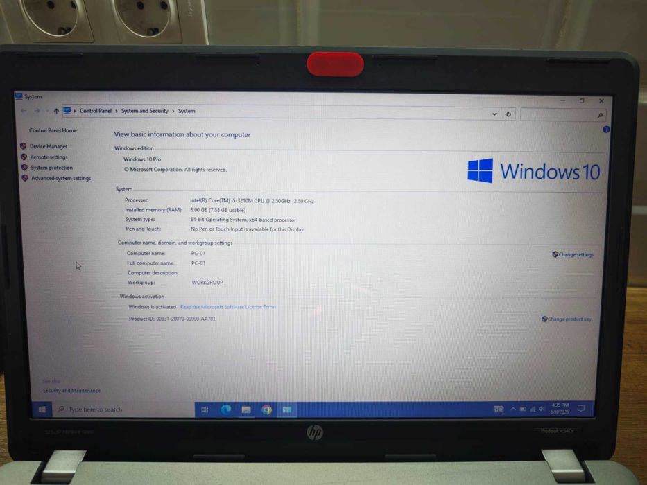 Лаптоп HP ProBook 4540s – Intel Core i5, 8GB RAM, 15.6", със зарядно