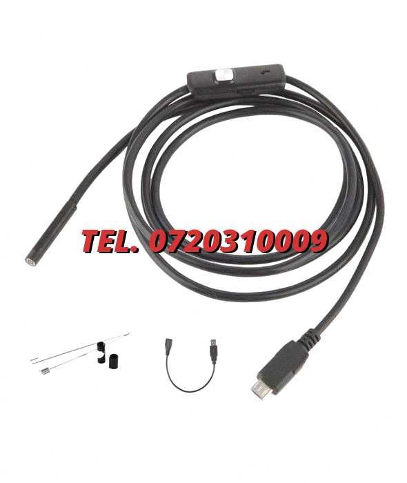 2 M Camera Video Endoscop / Boroscop , 6 Lumina Led Inspectii Tehnice / Instalatii Pentru Iluminare Si Montaj Pe Echipamente Compatibile