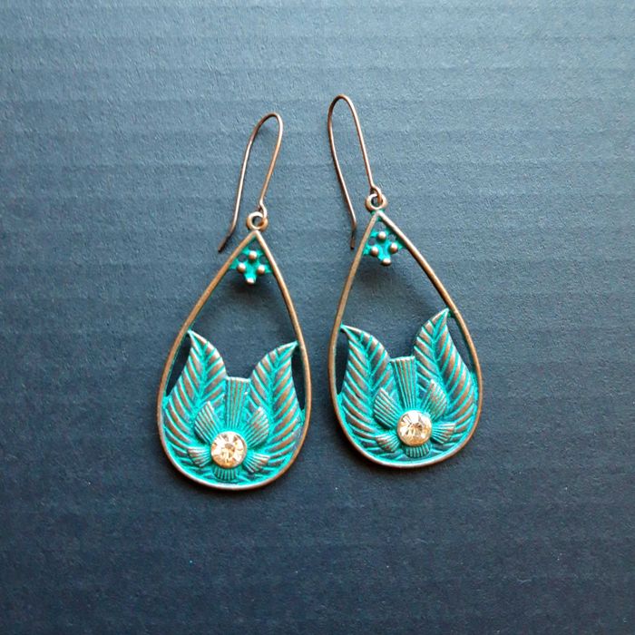 Медни големи обици