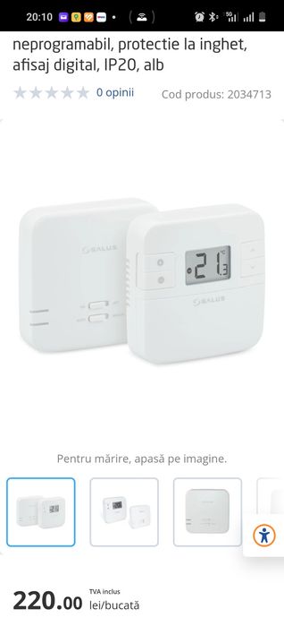 Termostat wireless Salus pentru centrala